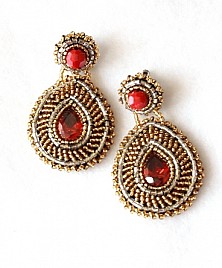 ESPERANZA EARRINGS – RED AND GOLD