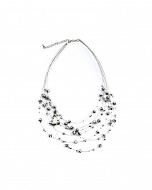 HANGING CRYSTAL NECKLACE- SILVER