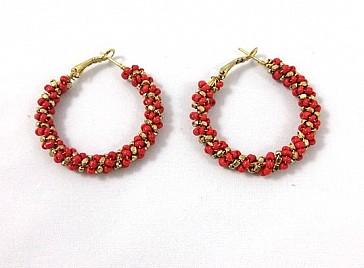 HOOP EARRINGS – RED