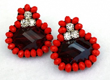 STUD EARRINGS – RED