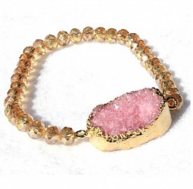 KIMBERLY BRACELET – CHAMPAGNE & PINK