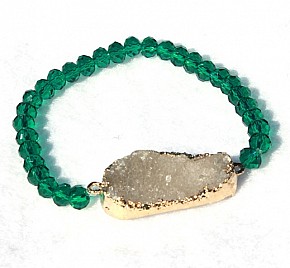 KIMBERLY BRACELET – GREEN & GREY