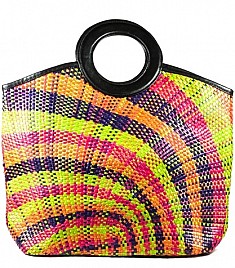 MULTICOLORED GARDEN PARTY TOTE