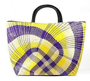 PURPLE & YELLOW LARGE TOTE