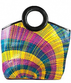 THREE COLORED GARDEN PARTY TOTE