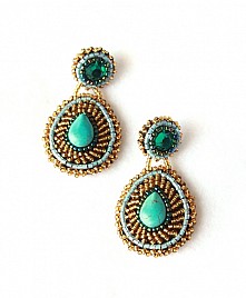 ESPERANZA EARRINGS – TURQUOISE & GREEN