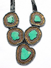 RAW EDGED NECKLACE – TURQUOISE