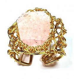 POLISHED AGATE CUFF – TAN