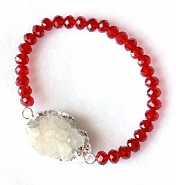 KIMBERLY BRACELET – RED & WHITE