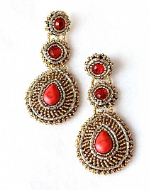 LEONORA EARRINGS – RED MAGNESITE