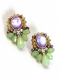 OPAL EARRINGS- PURPLE