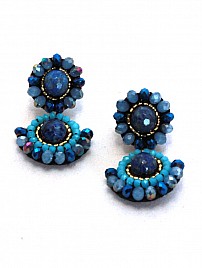 SUNBURST EARRINGS – BLUE
