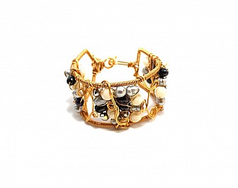 BANGLE BRACELET- FRESH WATER PEARLS