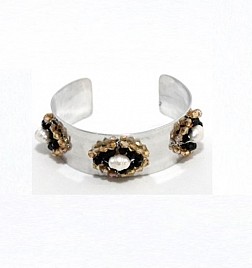 MIA BRACELET – BLACK AND CHAMPAGNE